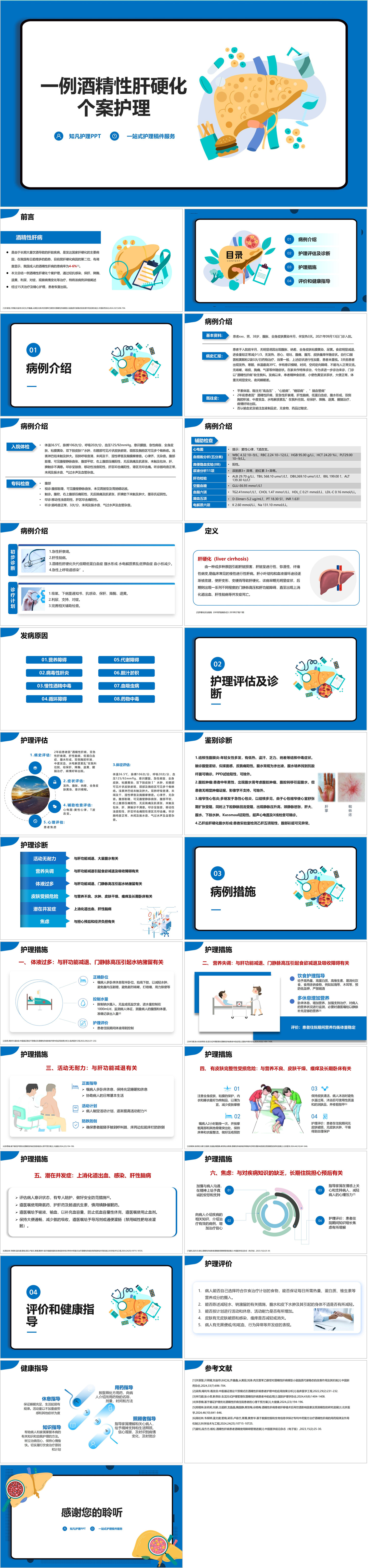 YXKJ1297-一例酒精性肝硬化个案护理PPT模板成品课件