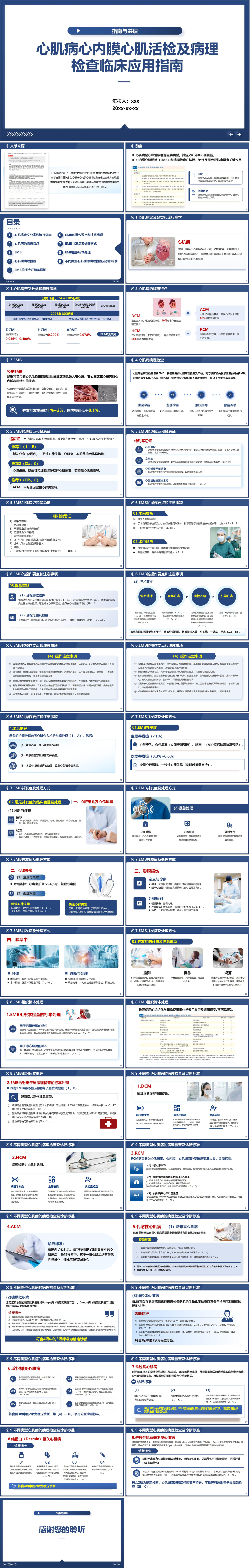 YXKJ234-心肌病心内膜心肌活检及病理检查临床应用指南-文献解读PPT模板成品课件