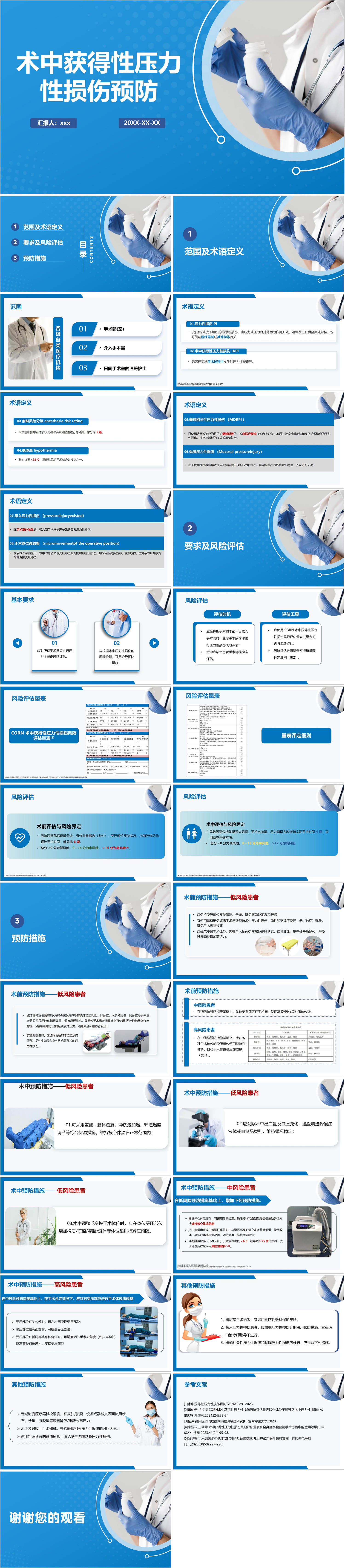 YXKJ272-术中获得性压力性损伤预防-小讲课PPT模板成品课件