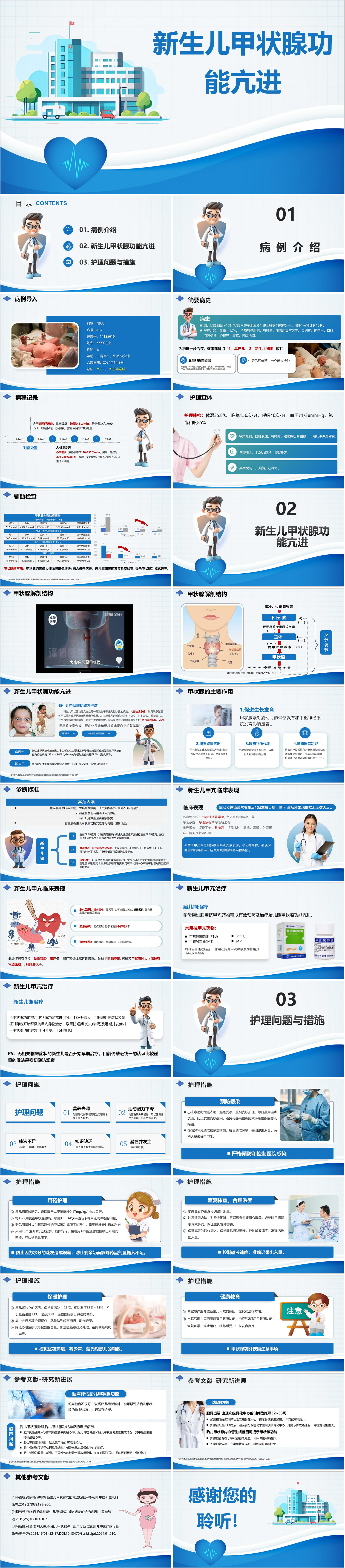 YXKJ307-新生儿甲状腺功能亢进-小讲课PPT模板成品课件