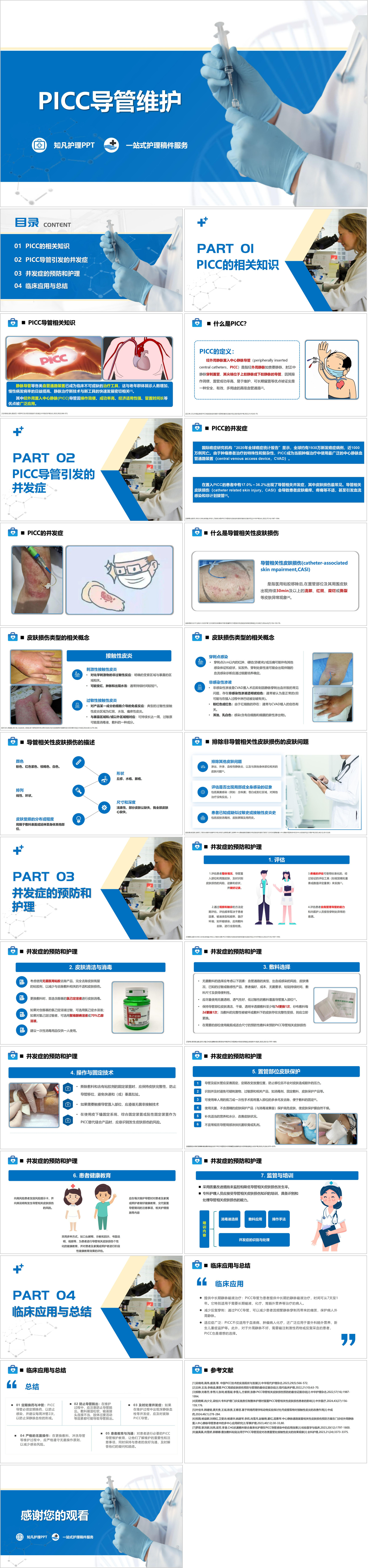 YXKJ318-PICC导管维护-小讲课PPT模板成品课件