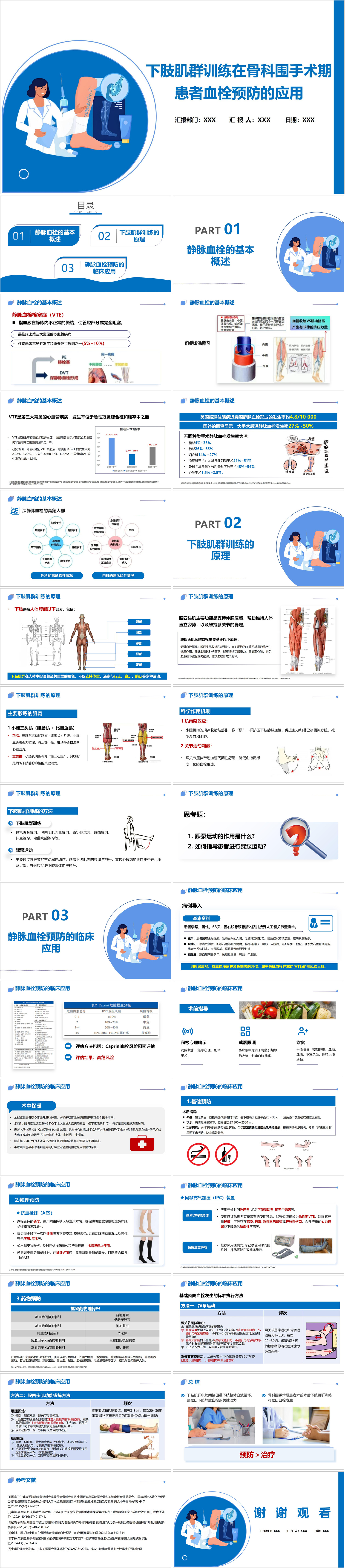 YXKJ428-下肢肌群训练在骨科围手术期患者血栓预防的应用-小讲课PPT模板成品课件