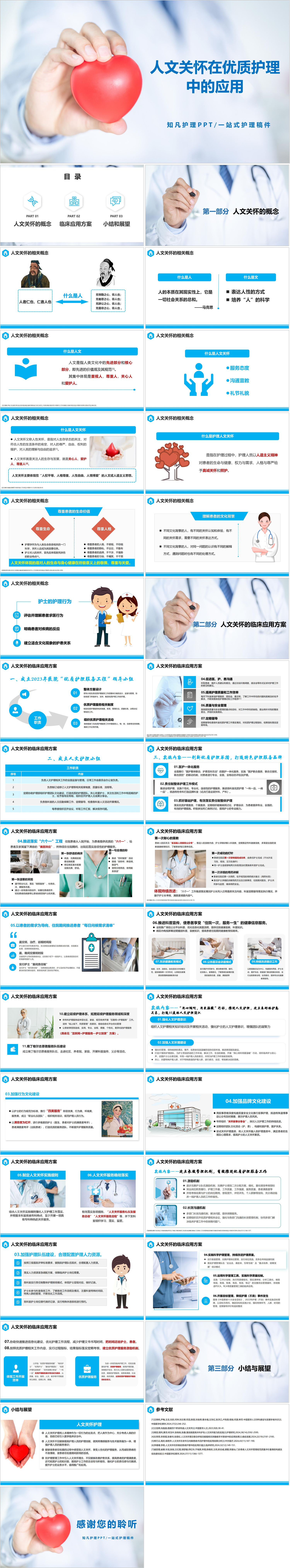YXKJ783-人文关怀在优质护理中的应用-小讲课PPT模板成品课件