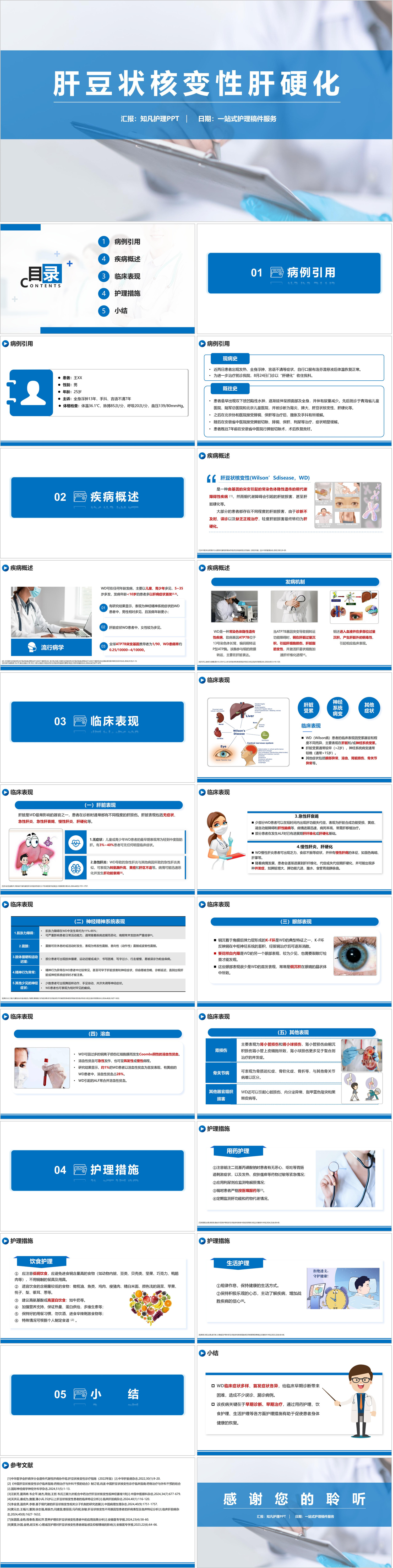 YXKJ841-肝豆状核变性肝硬化-小讲课PPT模板成品课件