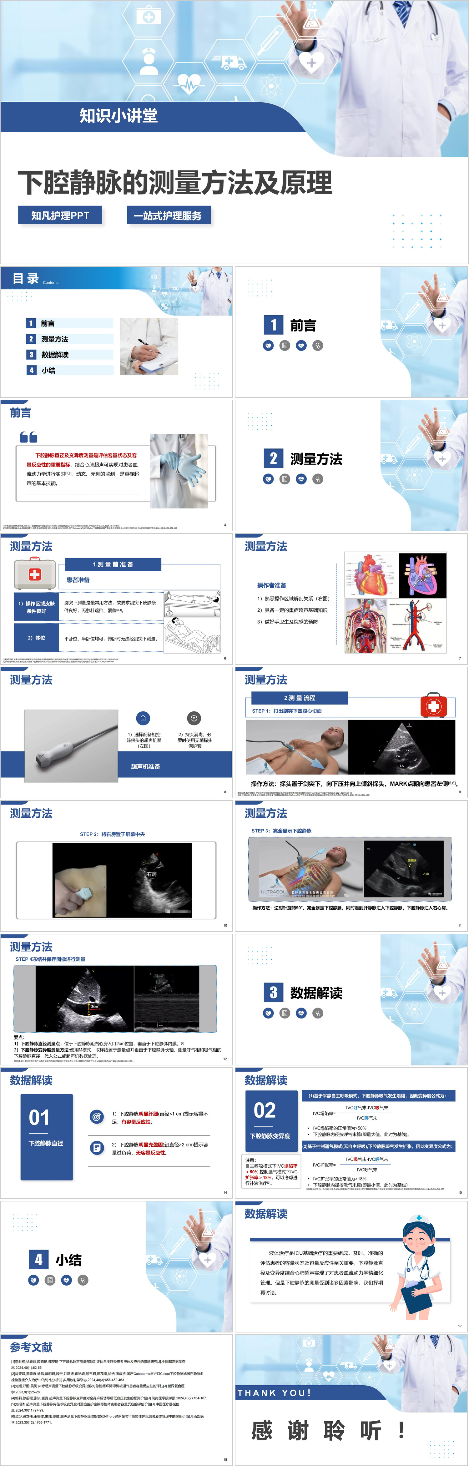 YXKJ859-下腔静脉的测量方法及原理-小讲课PPT模板成品课件