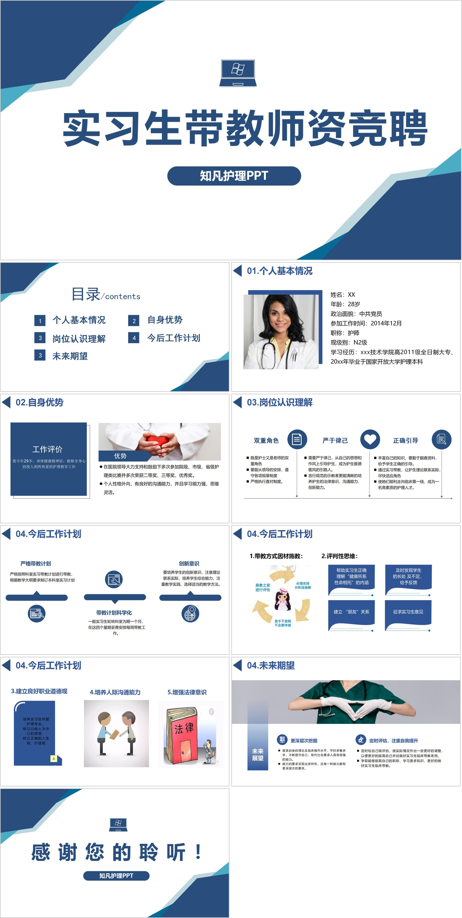 YXKJ911-老年医学科-带教师资-岗位竞聘PPT模板成品课件